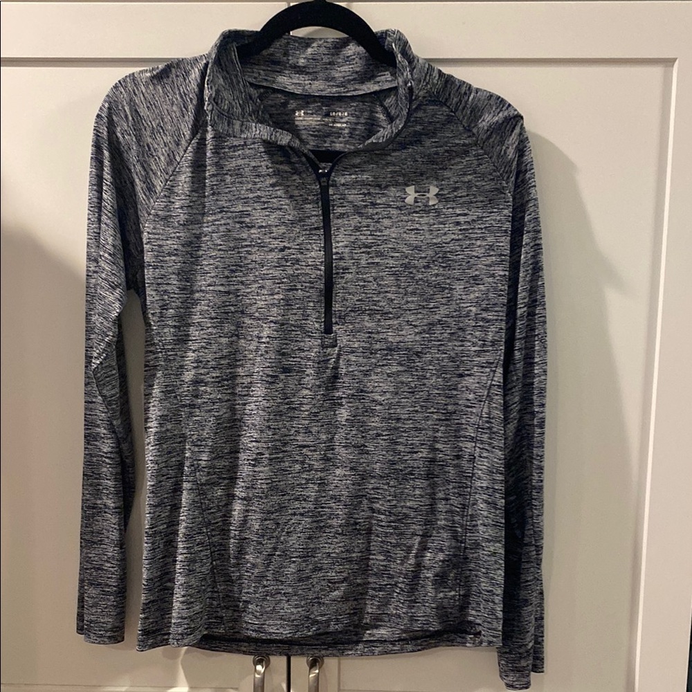 Under Armour Heathered Black Quarter-Zip Top